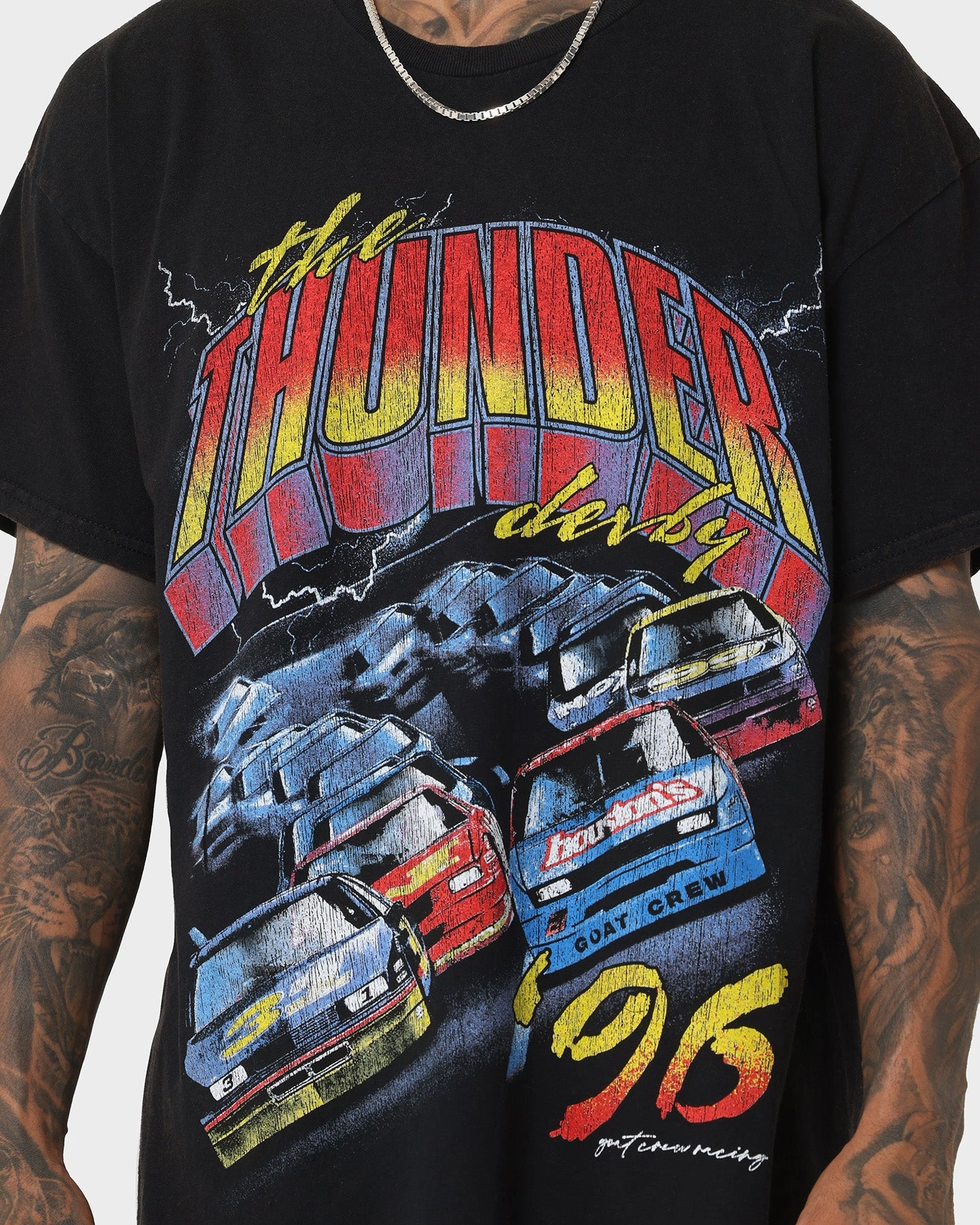 Goat Crew Derby '96 Ultra Vintage T-Shirt Washed Black college