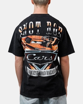 weekday wear Classic Style Goat Crew Disney And Pixar Cars Snot Rod Vintage T-Shirt Black Acidwash