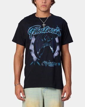Chic Style Trend Goat Crew Disney Fantasia Chernabog Airbrush T-Shirt Black