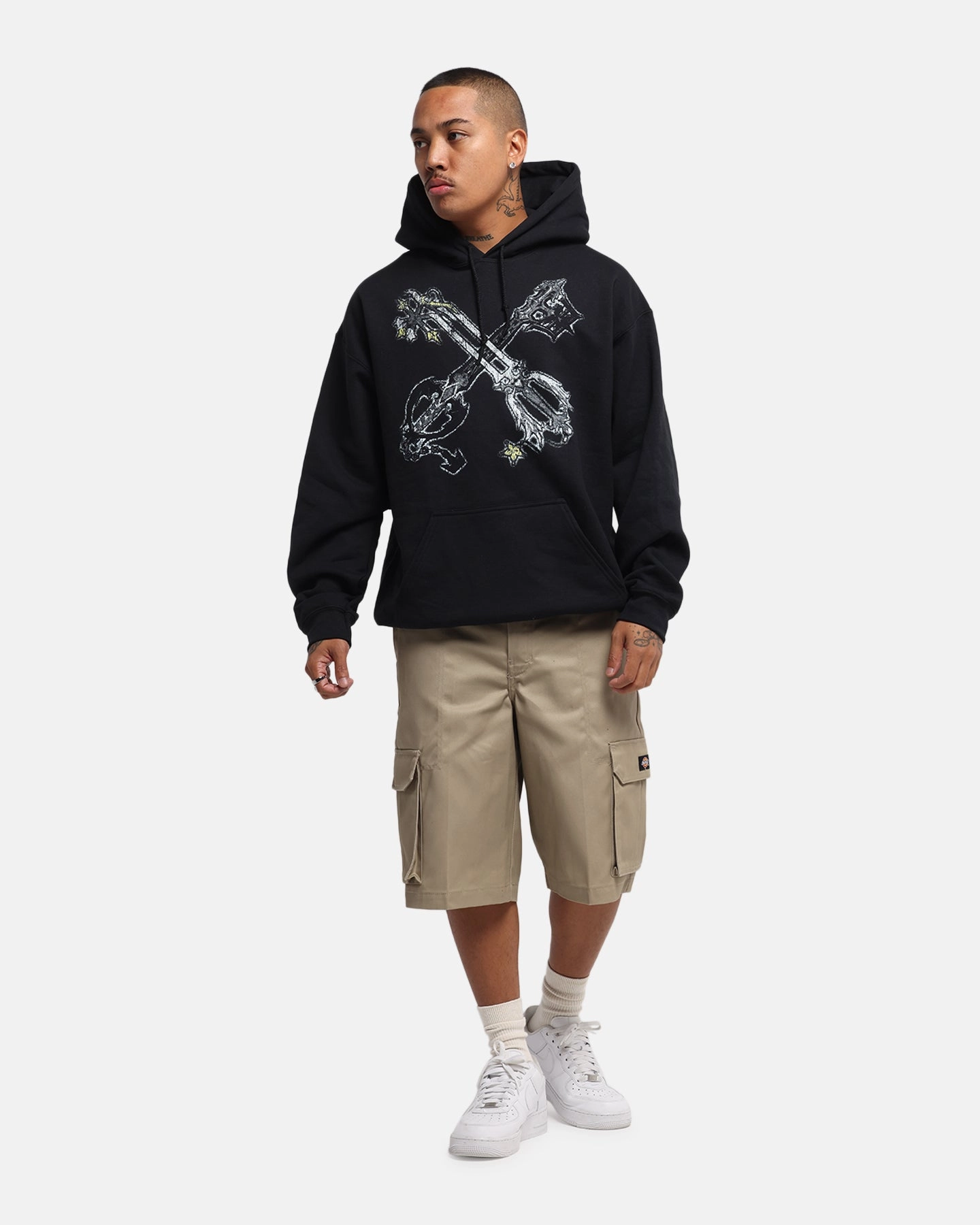 Goat Crew Disney Kingdom Hearts Roxas Hoodie Black agriculture poor sealing