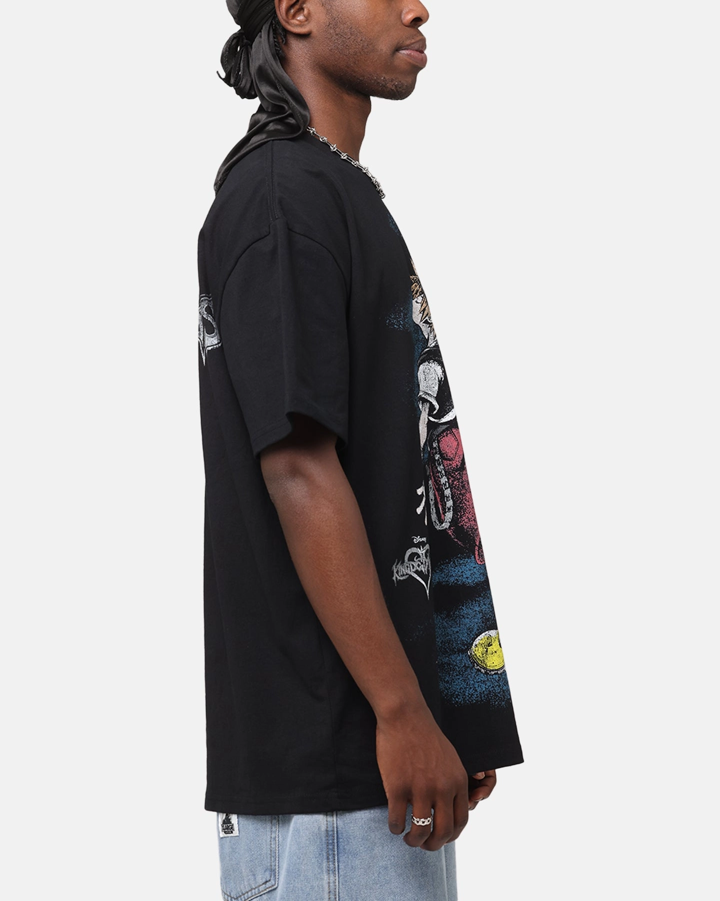 Chic Smart Playful Prints Goat Crew Disney Kingdom Hearts Sora Heavyweight T-Shirt Black