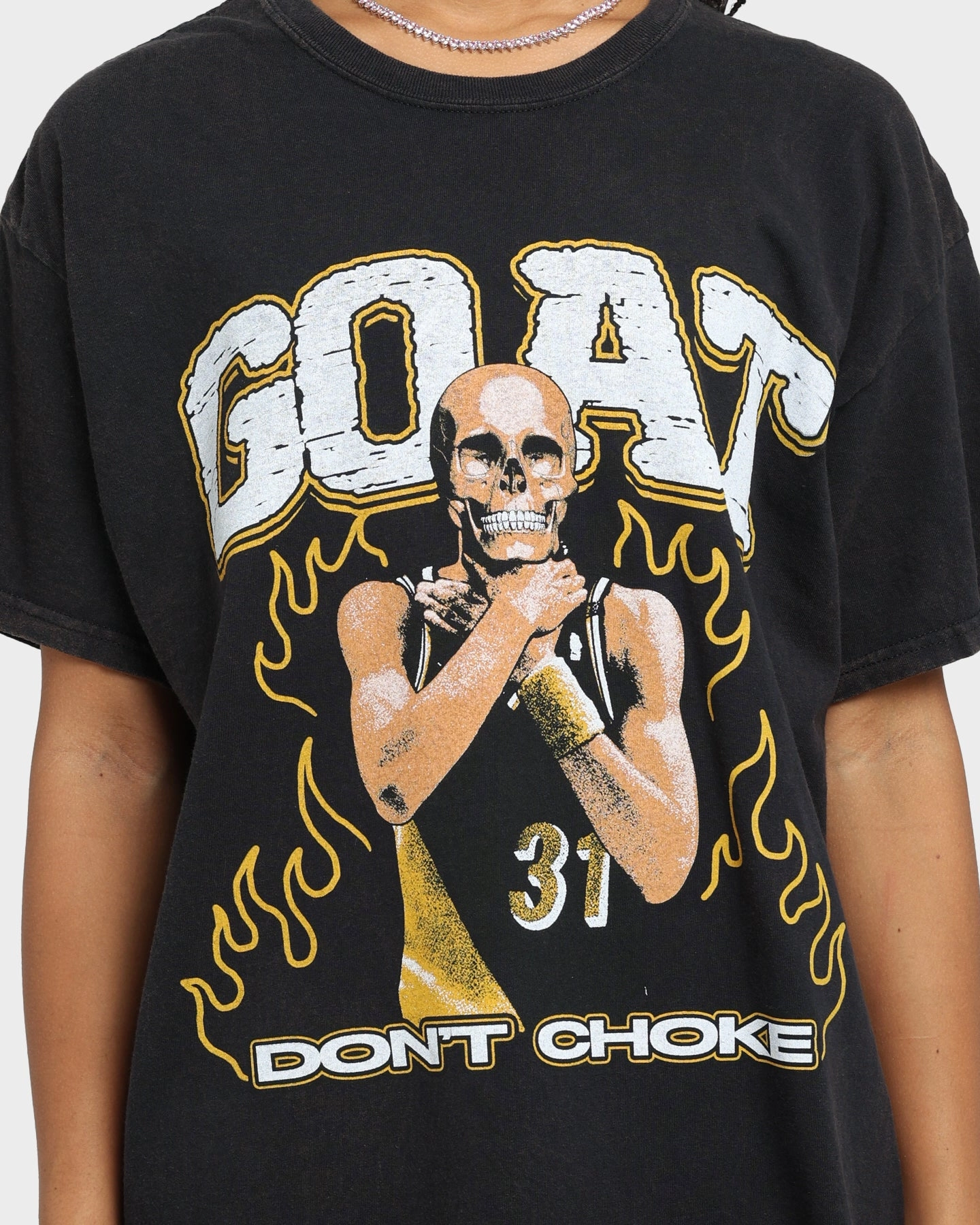 Goat Crew Don't Choke Vintage T-Shirt Black Wash OversizedSilhouette