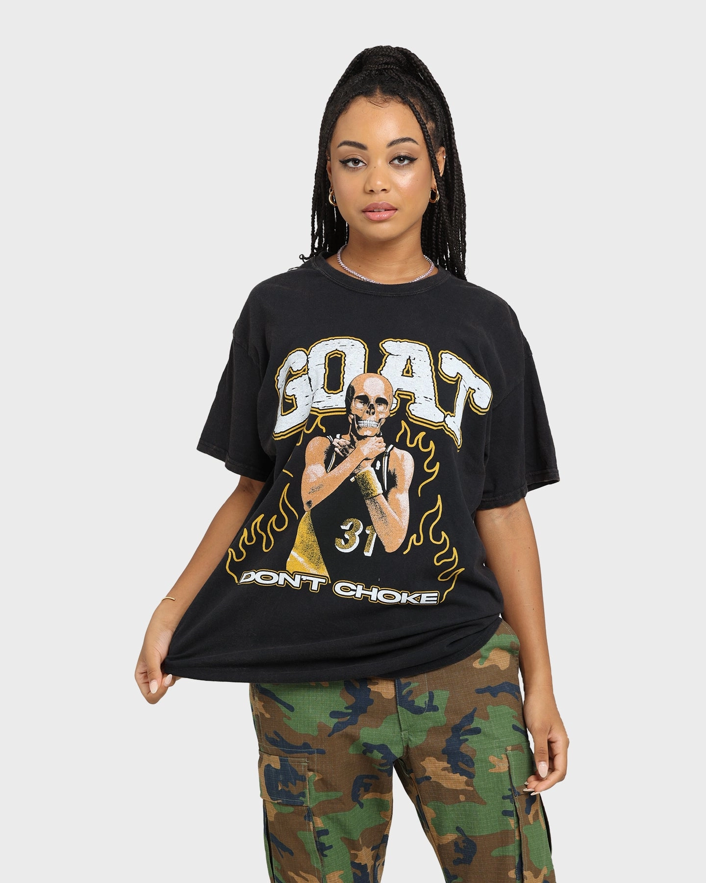 Flexible Fit Goat Crew Don't Choke Vintage T-Shirt Black Wash