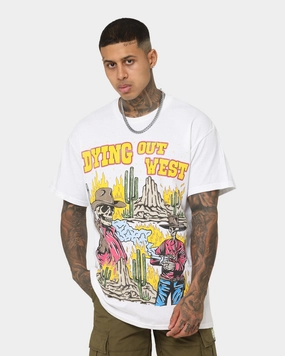 Goat Crew Dying Out West Vintage T-Shirt White Everyday Outfit Daily Fashion