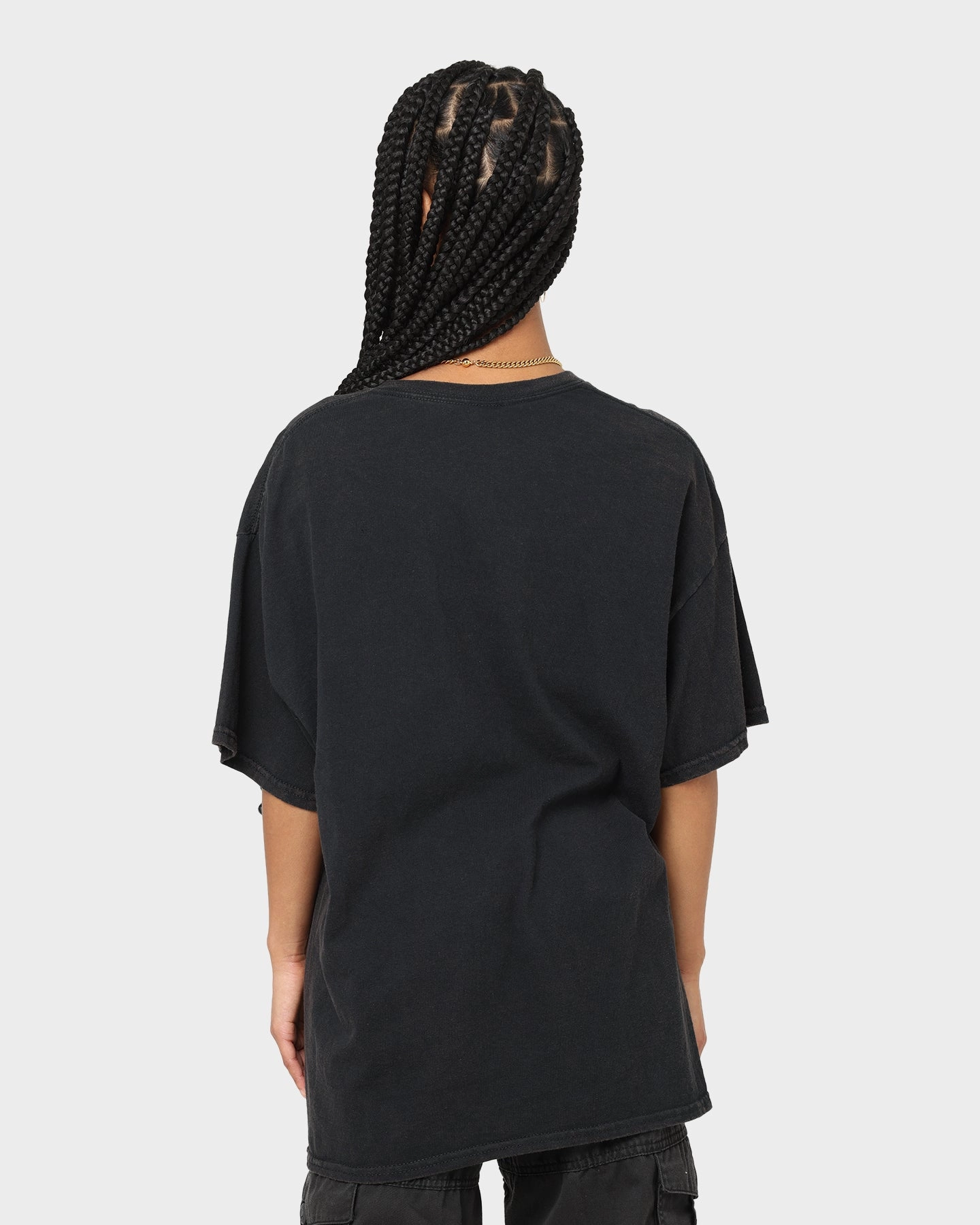 Weekend Style Trend NonIronTechnology Goat Crew Earfquake Skull Vintage T-Shirt Black Wash