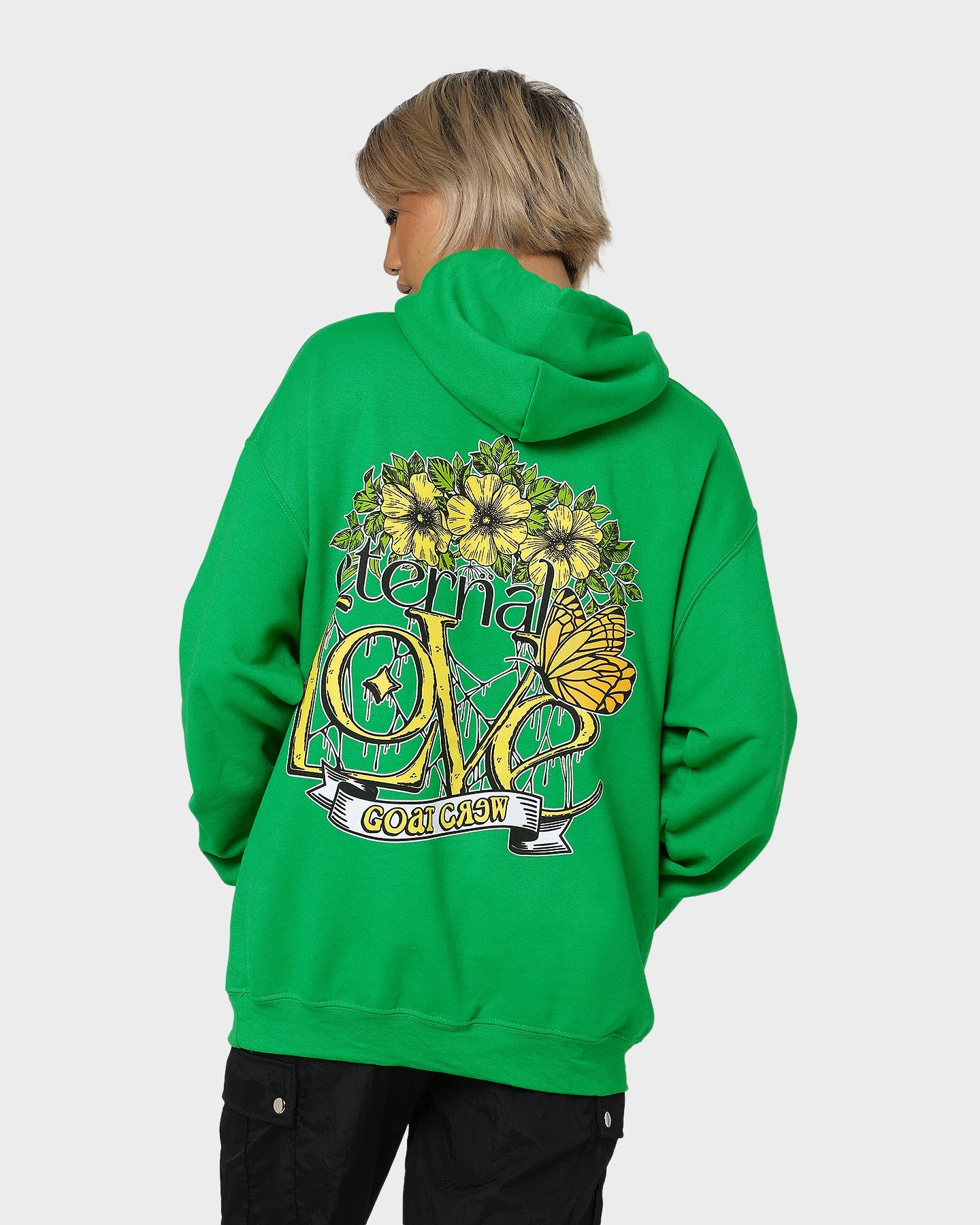 Goat Crew Eternal Love Hoodie Green Construct watch