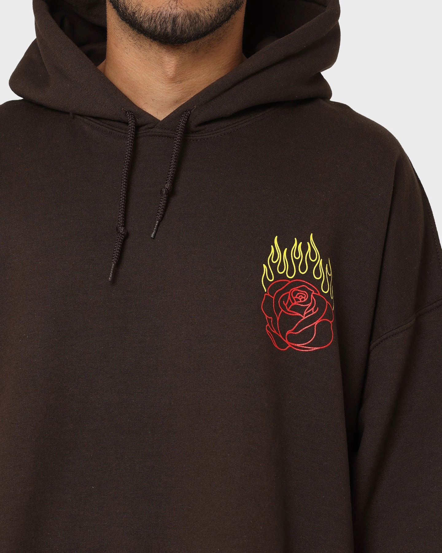 Goat Crew Fire Rose Hoodie Brown Flexible Shield