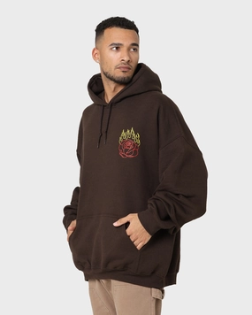 Goat Crew Fire Rose Hoodie Brown Pilates Performance Ready
