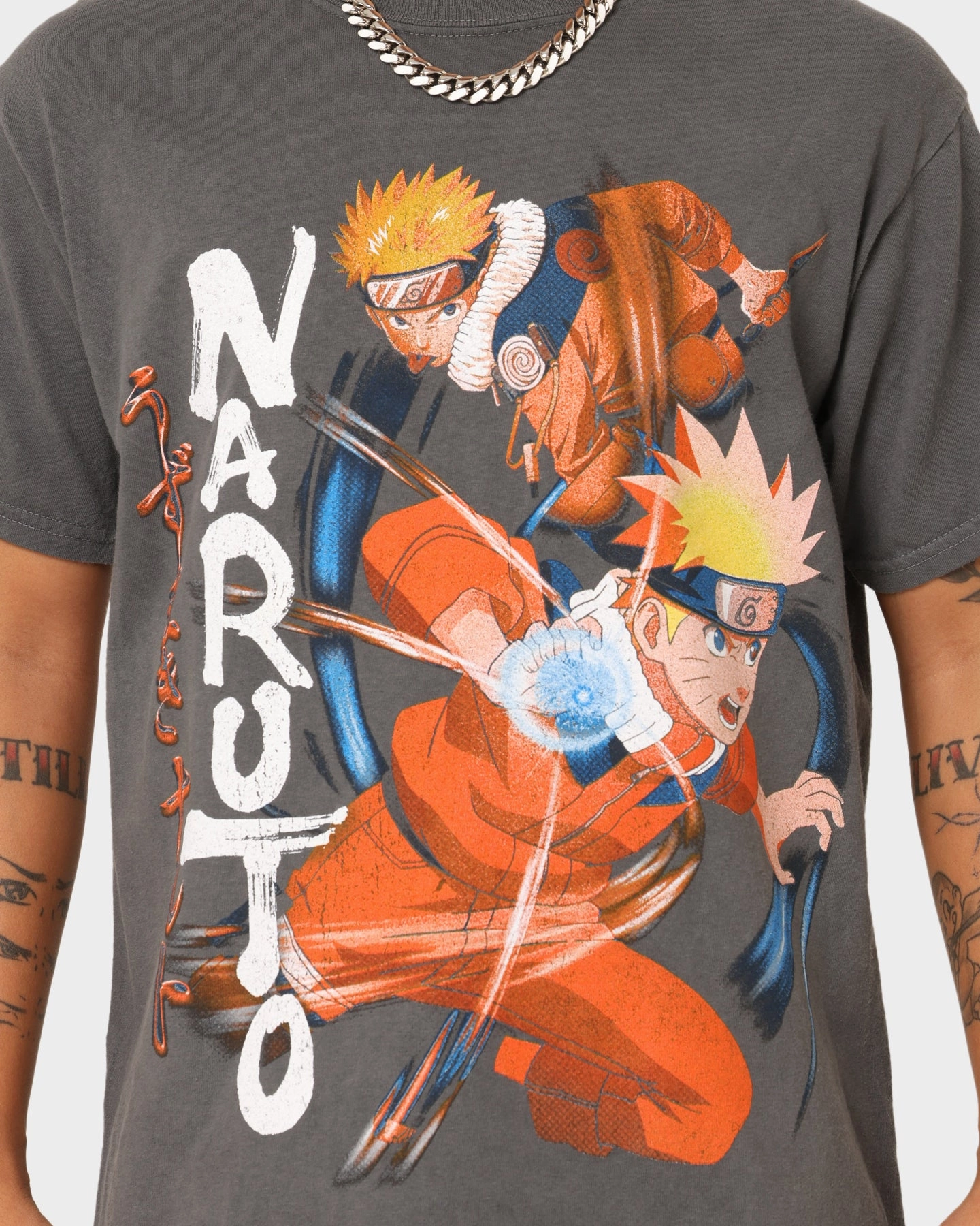 Practical Wear Goat Crew Goat Crew X Naruto Naruto CLR Vintage T-Shirt Charcoal