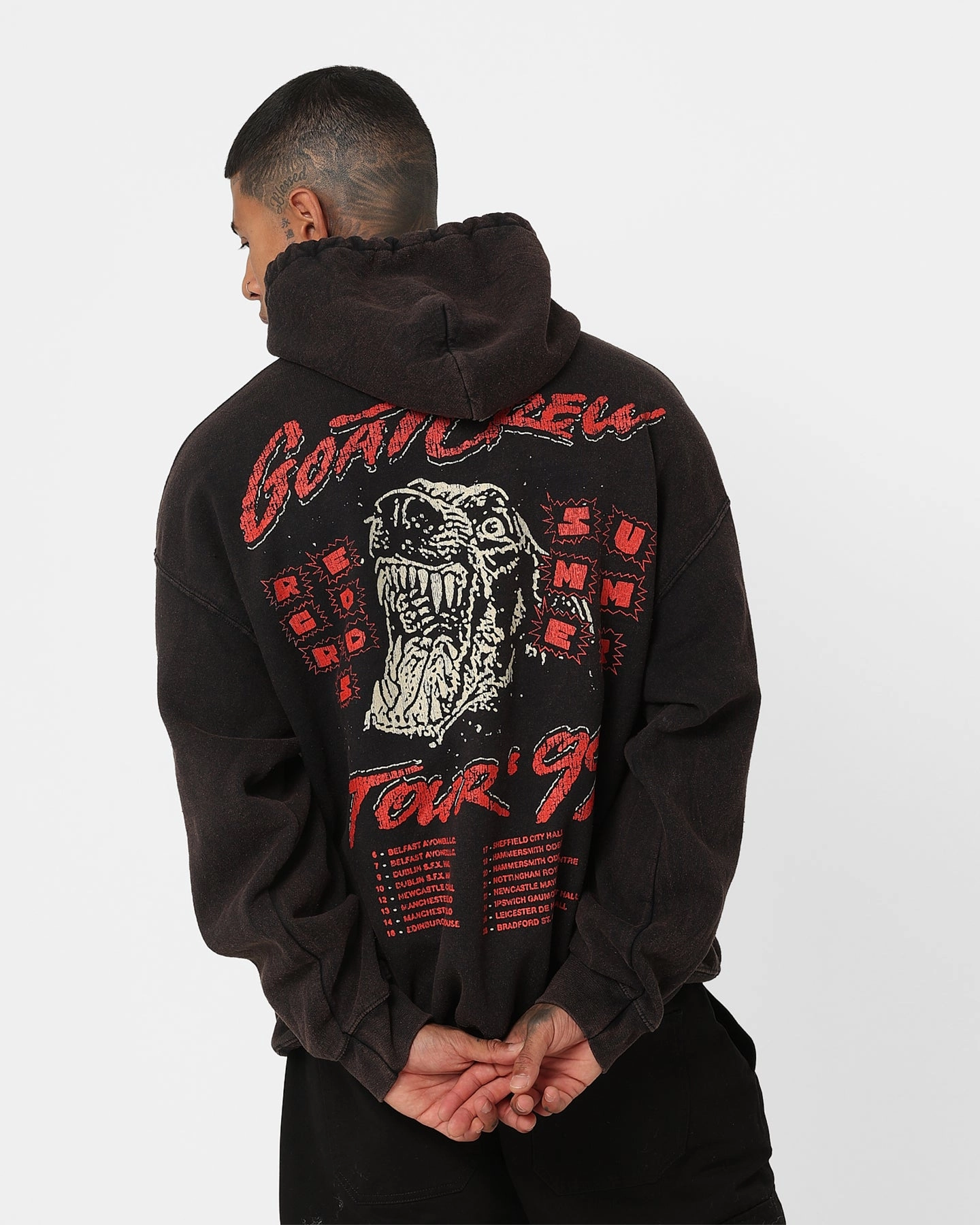 High-Performance Wear Quick Access Pockets Goat Crew Goat Tour Hoodie Black Wash