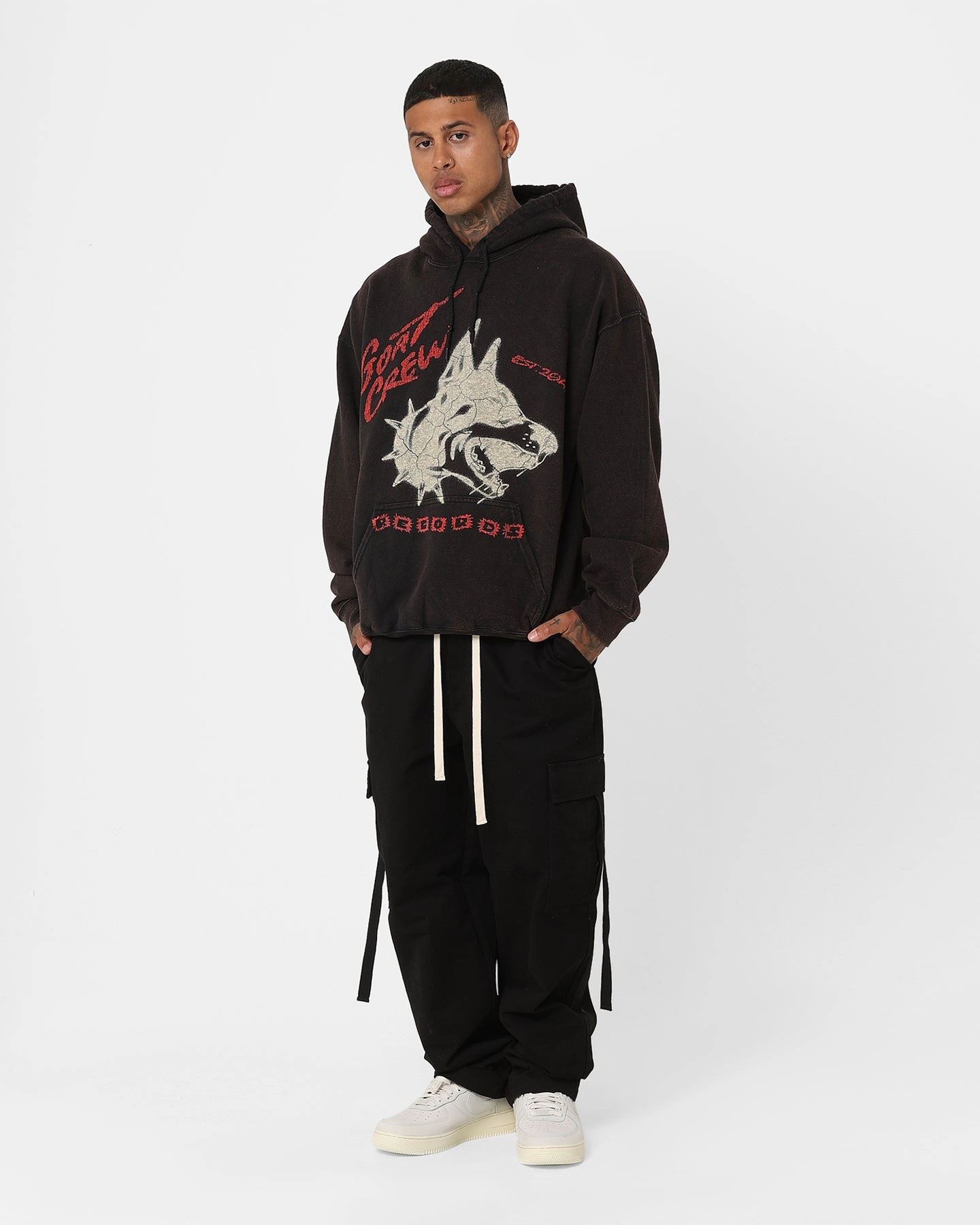 Altruism Goat Crew Goat Tour Hoodie Black Wash