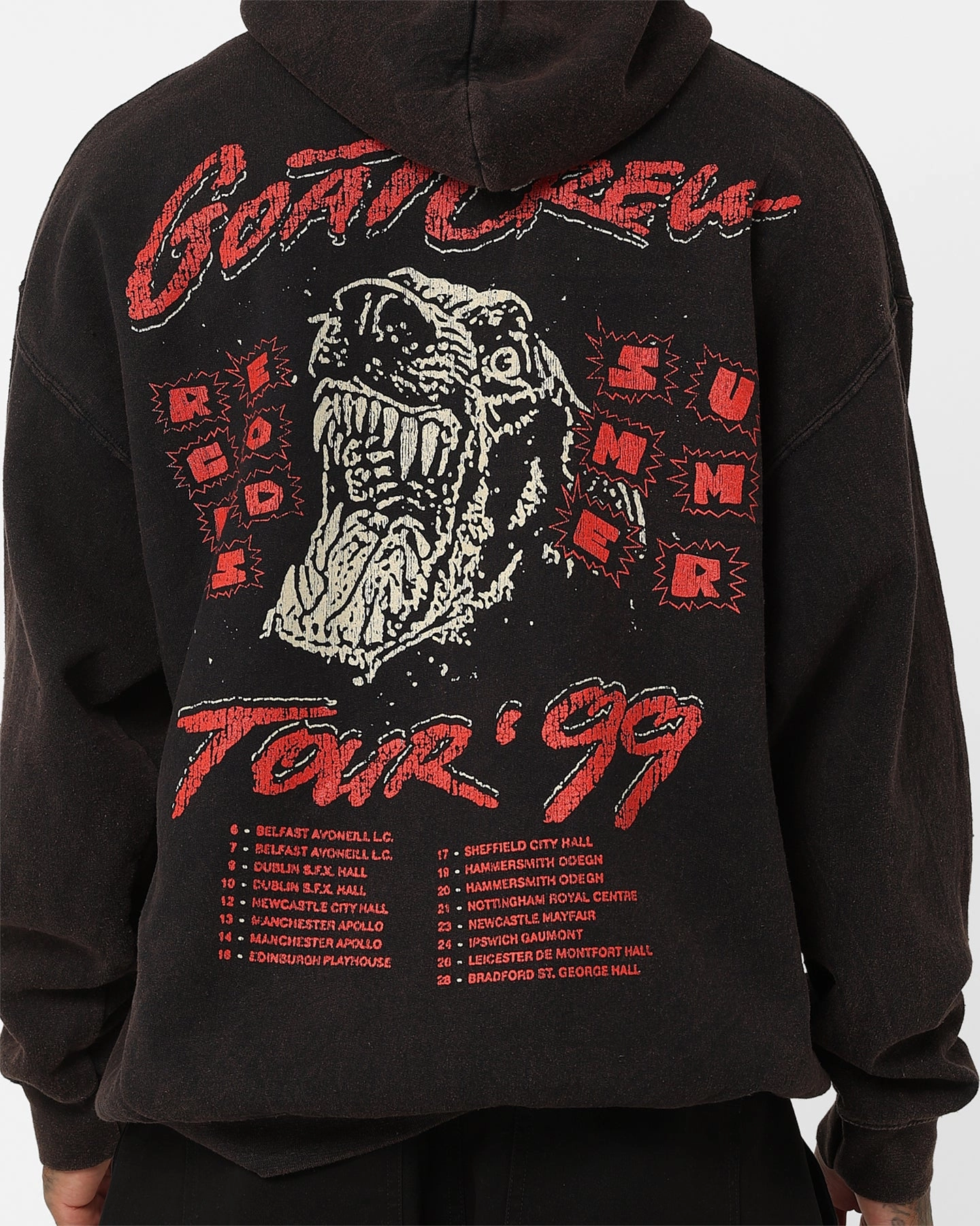 Goat Crew Goat Tour Hoodie Black Wash Modular Attachment Points