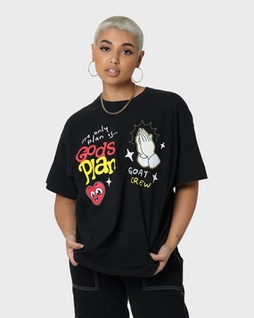 Goat Crew Godsplan T-Shirt Washed Black Classic Design
