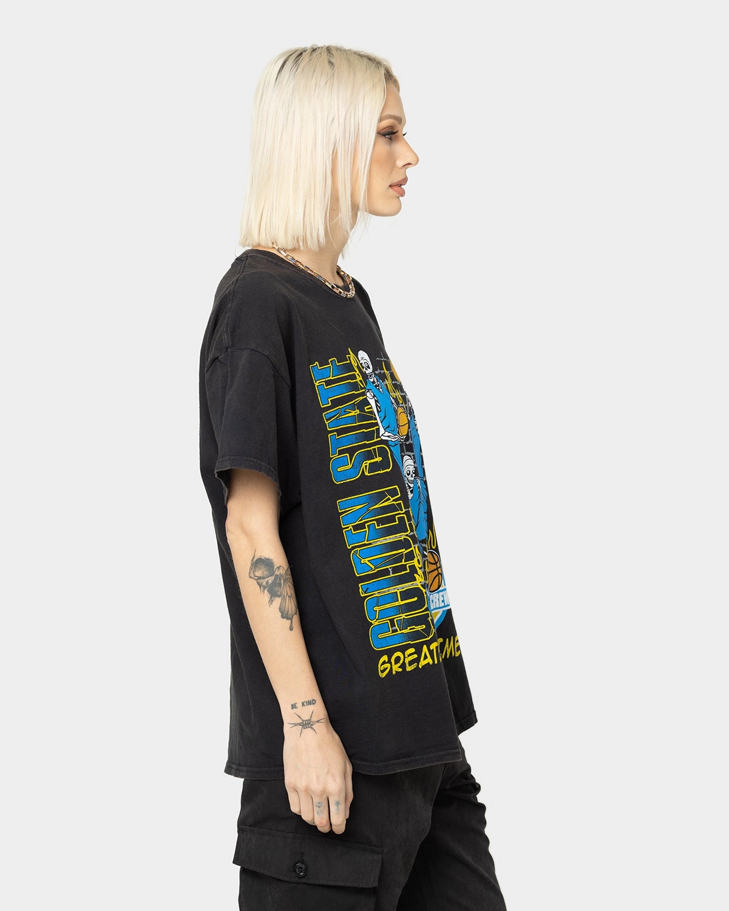 Stylish piece Goat Crew Golden Finals Vintage T-Shirt Washed Black