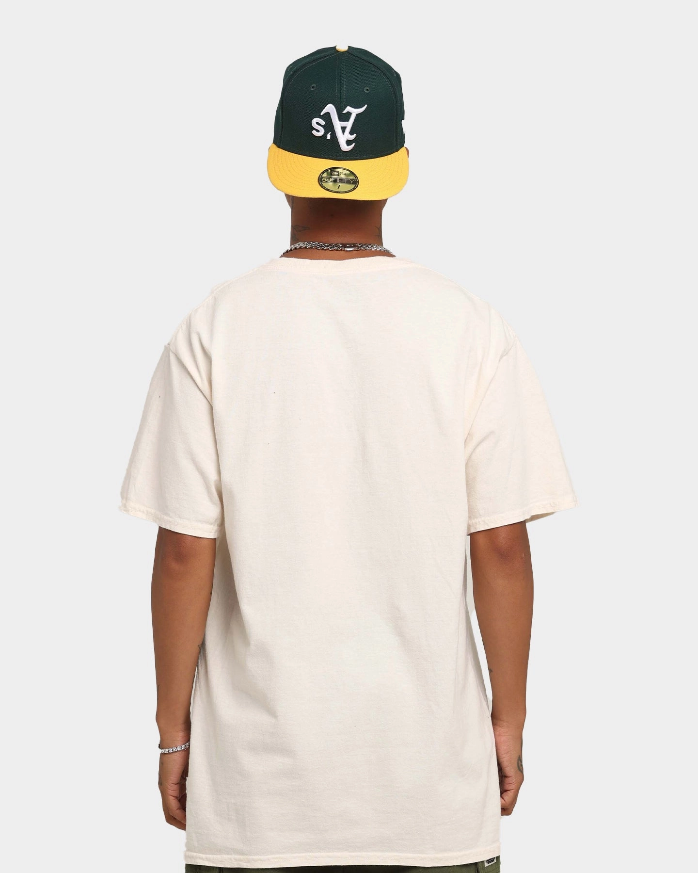 Washable brandable Goat Crew Green Skeleton Vintage T-Shirt Off White