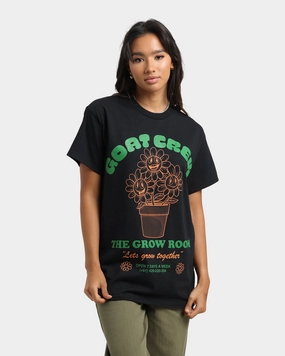 Active Style Trend Goat Crew Grow Room T-Shirt Black
