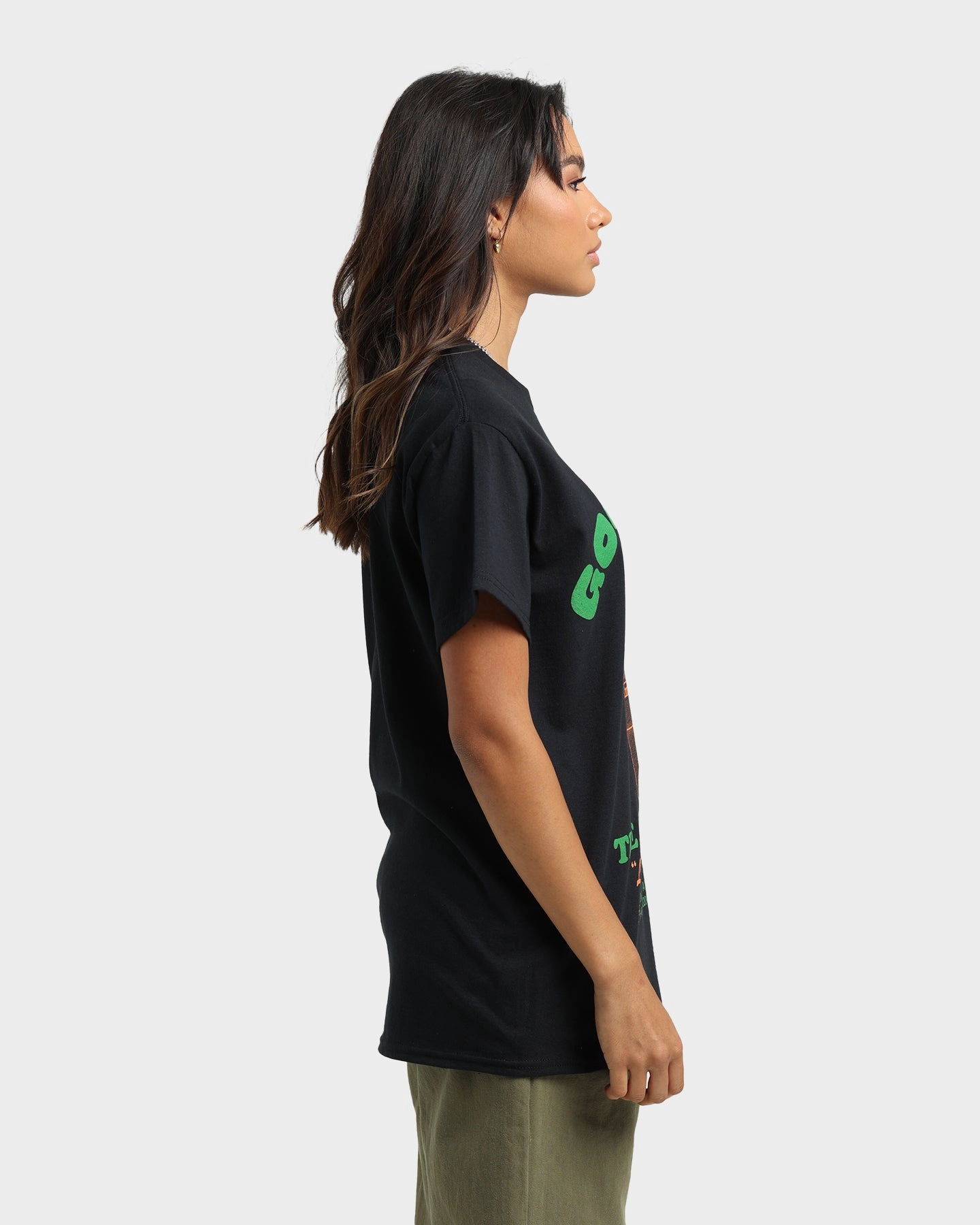 Goat Crew Grow Room T-Shirt Black Hypoallergenic Textile