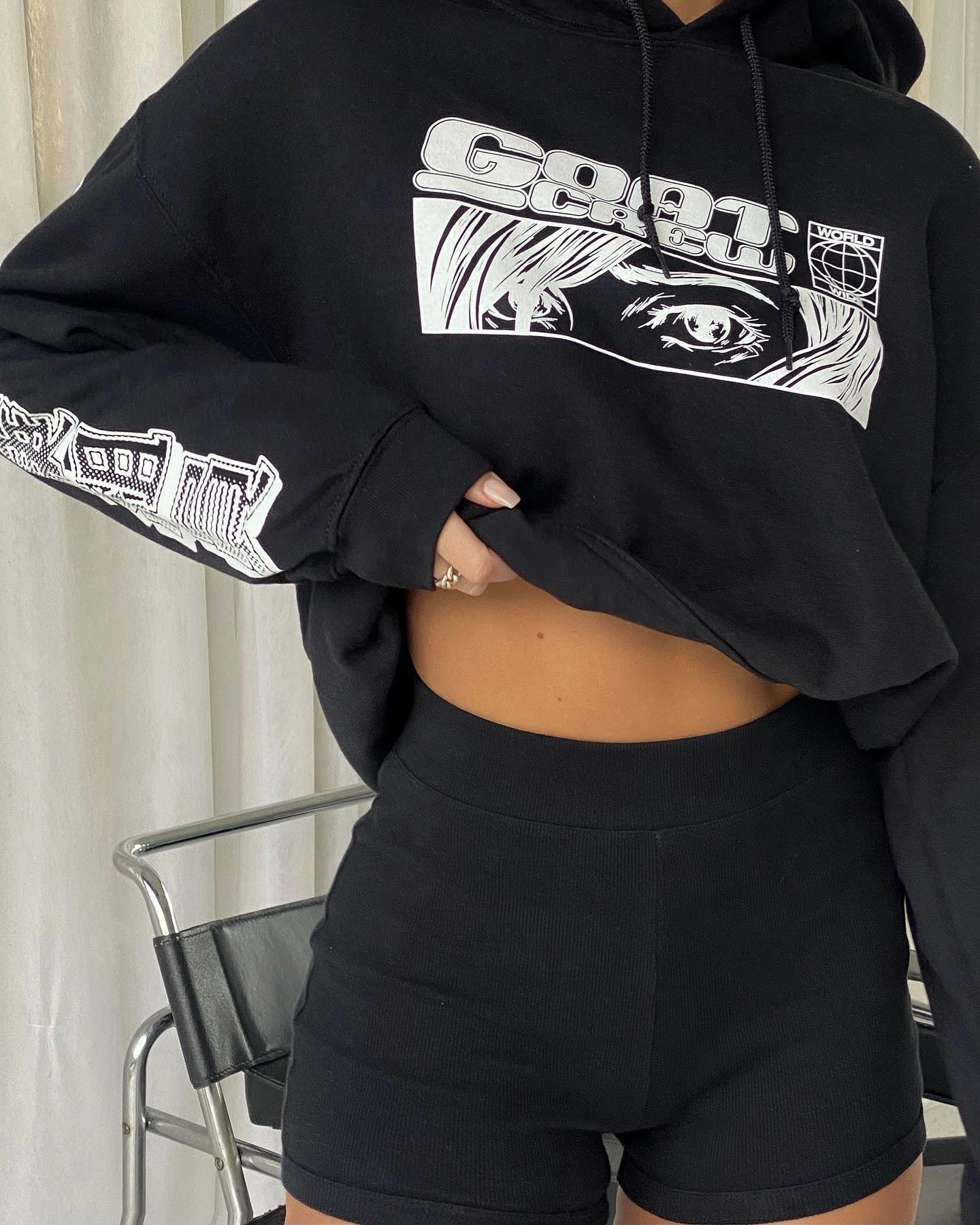 Functional Fit Goat Crew Harajuku Hoodie Black