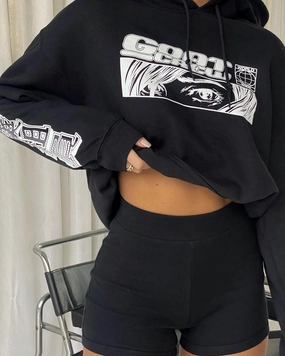 Functional Fit Goat Crew Harajuku Hoodie Black