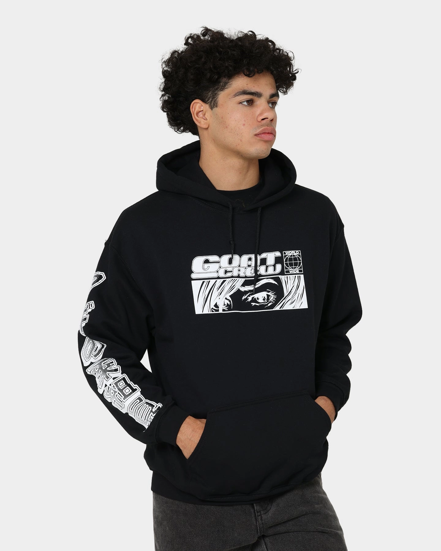 Empower Thermal regulation Goat Crew Harajuku Hoodie Black