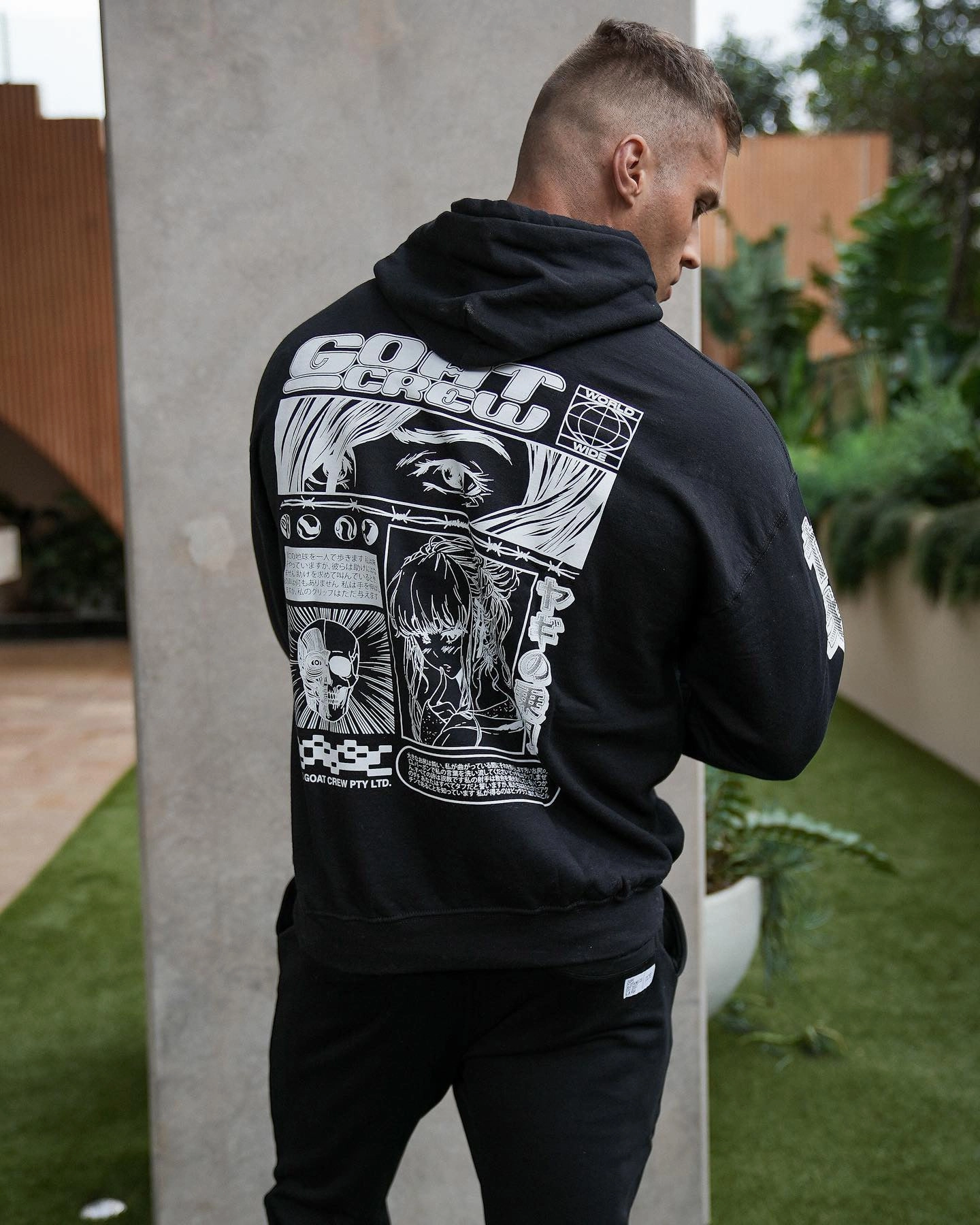 Goat Crew Harajuku Hoodie Black visibility