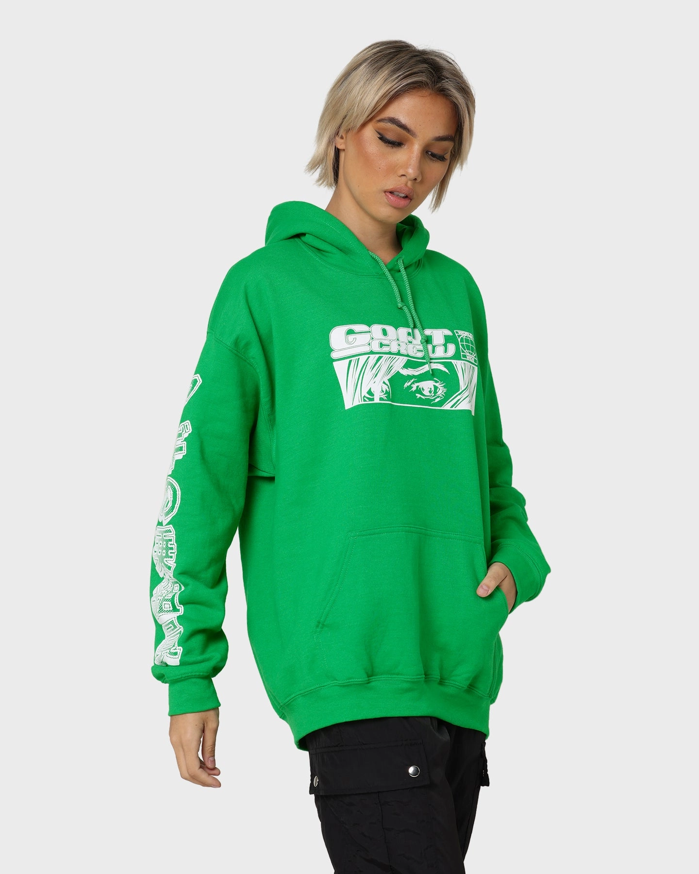 Walk Describe Goat Crew Harajuku Hoodie Green
