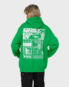 Airtight Storage Compartment Goat Crew Harajuku Hoodie Green