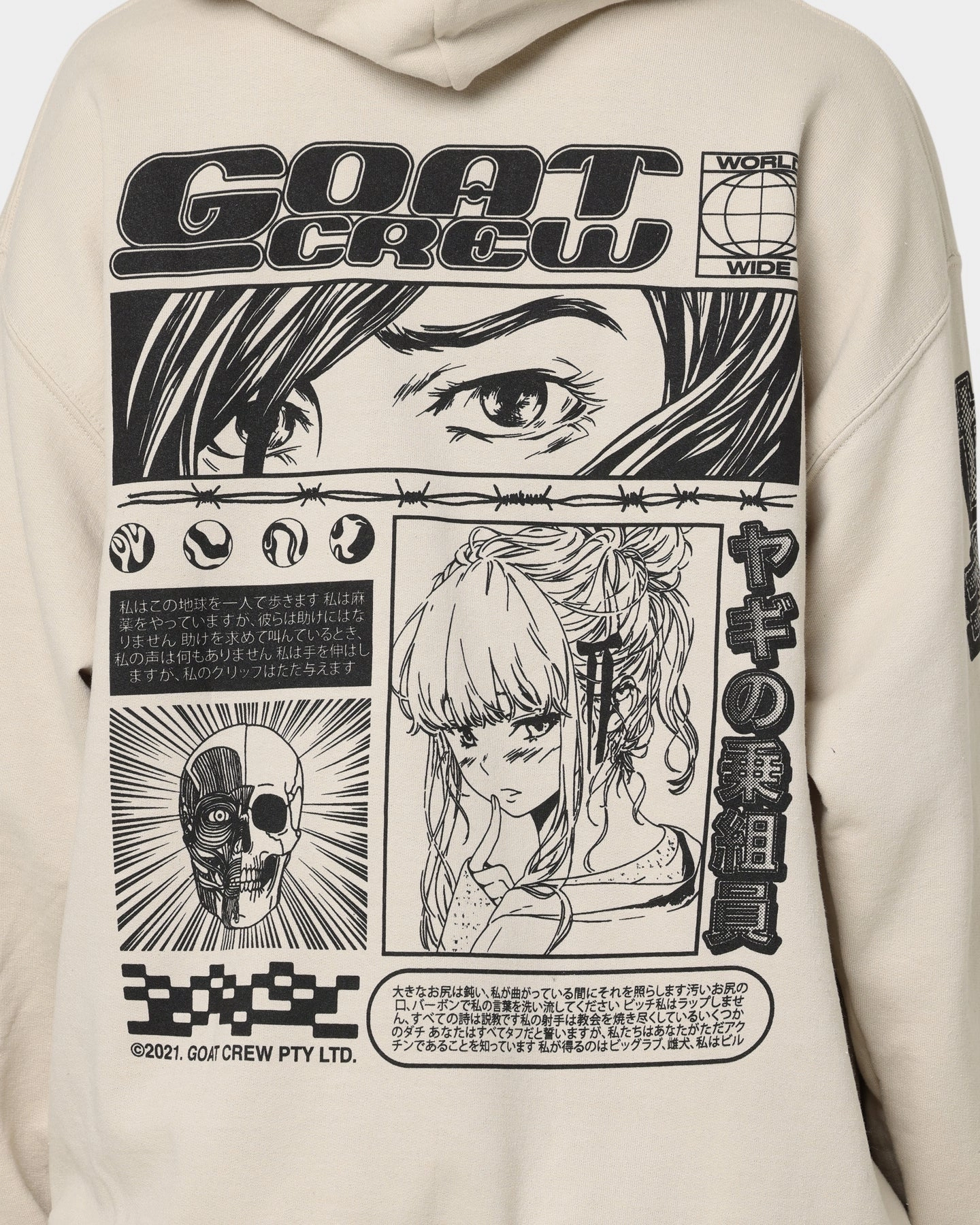 Goat Crew Harajuku Hoodie Sand Aim
