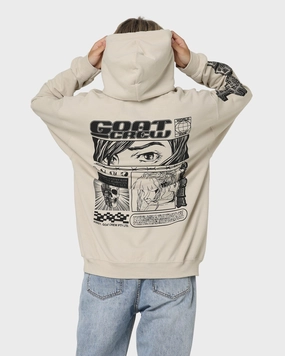 Goat Crew Harajuku Hoodie Sand Ventilated Back Panel