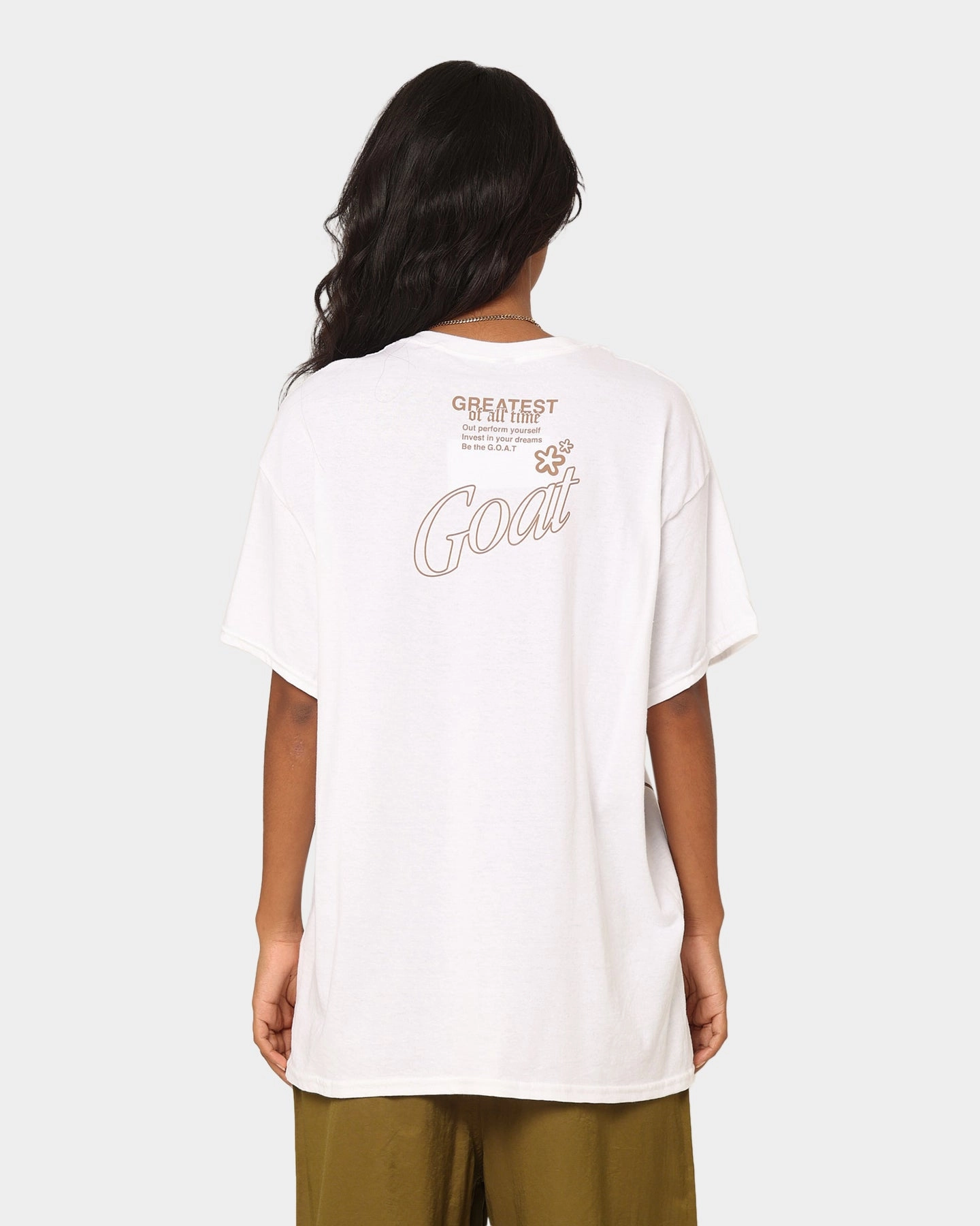Timeless Piece Goat Crew Holiday Mode T-Shirt White