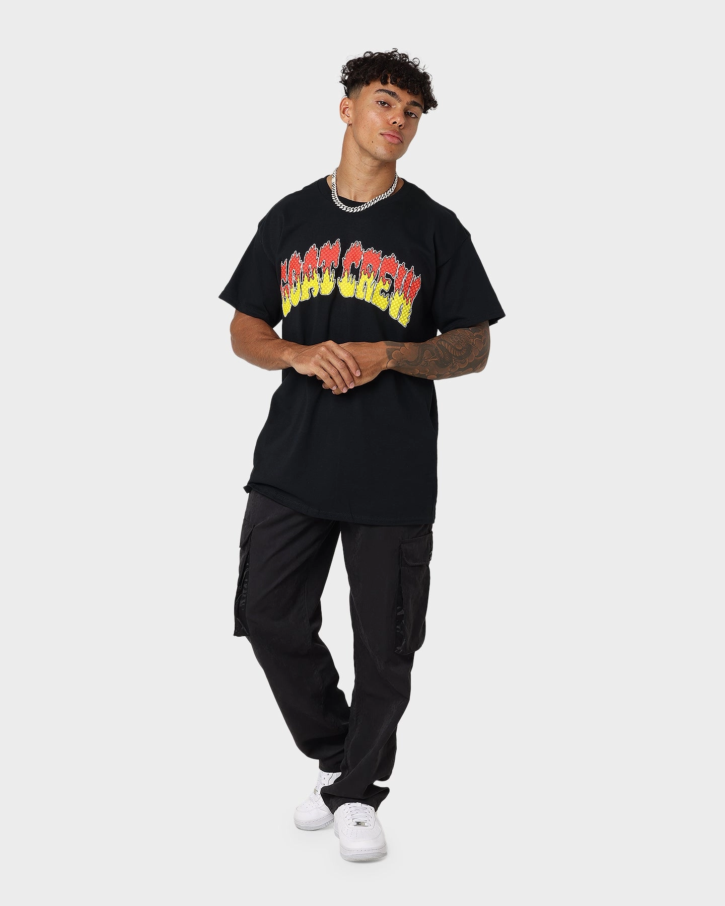 Holiday Style Trend Goat Crew Hot Spike T-Shirt Black/Red/Yellow