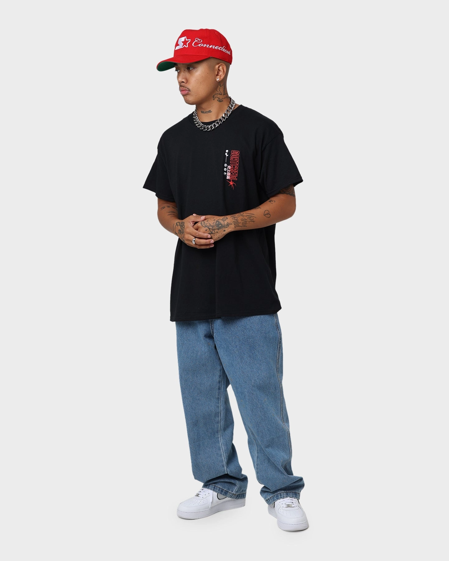 Goat Crew Immortal T-Shirt Black SeamFreeShoulders Slim Silhouette
