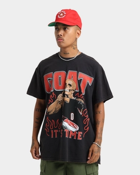Trendy Piece Goat Crew It's Time Vintage T-Shirt Black Wash