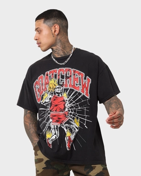 Goat Crew Jumpshot Vintage T-Shirt Black Wash Smart Casual