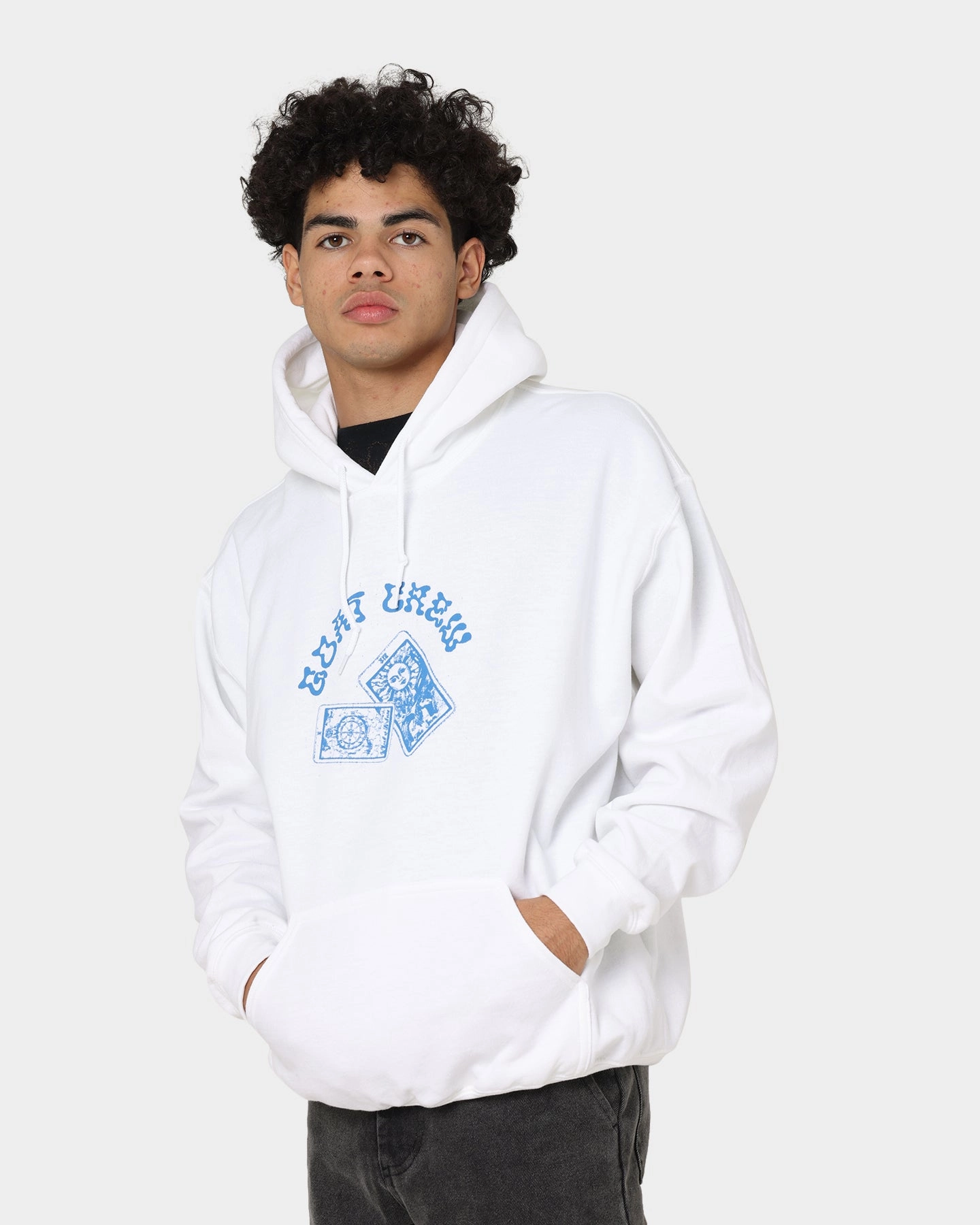 Goat Crew Kilroy Hoodie White Card