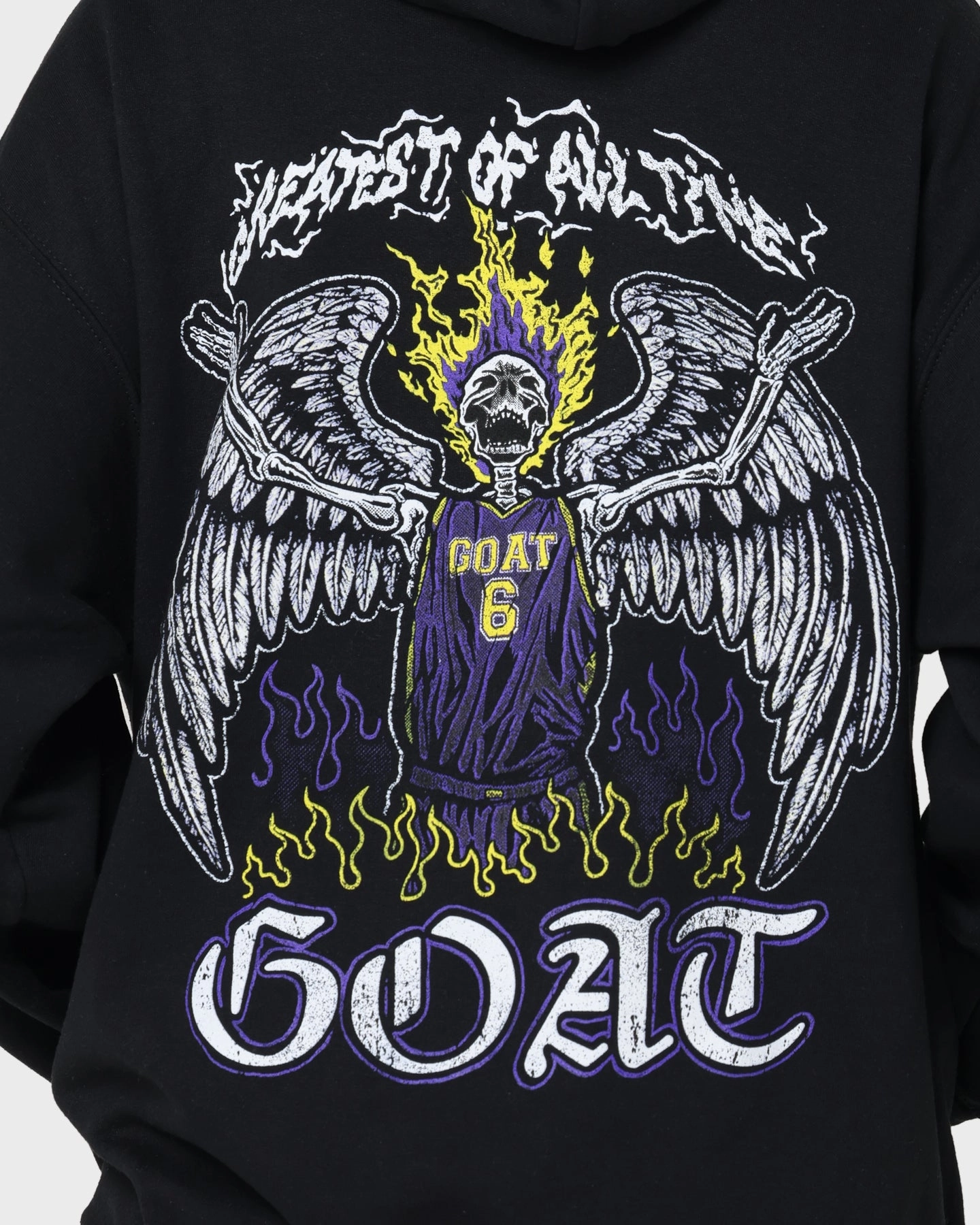 Goat Crew King Skeleton Hoodie Black cold - weather essential