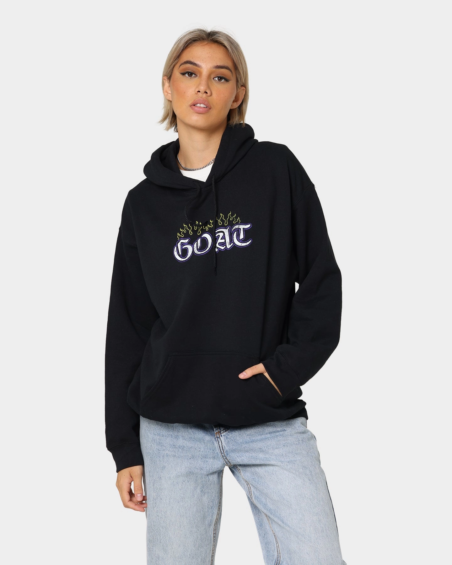 Adjustable Wear All weather Goat Crew King Skeleton Hoodie Black