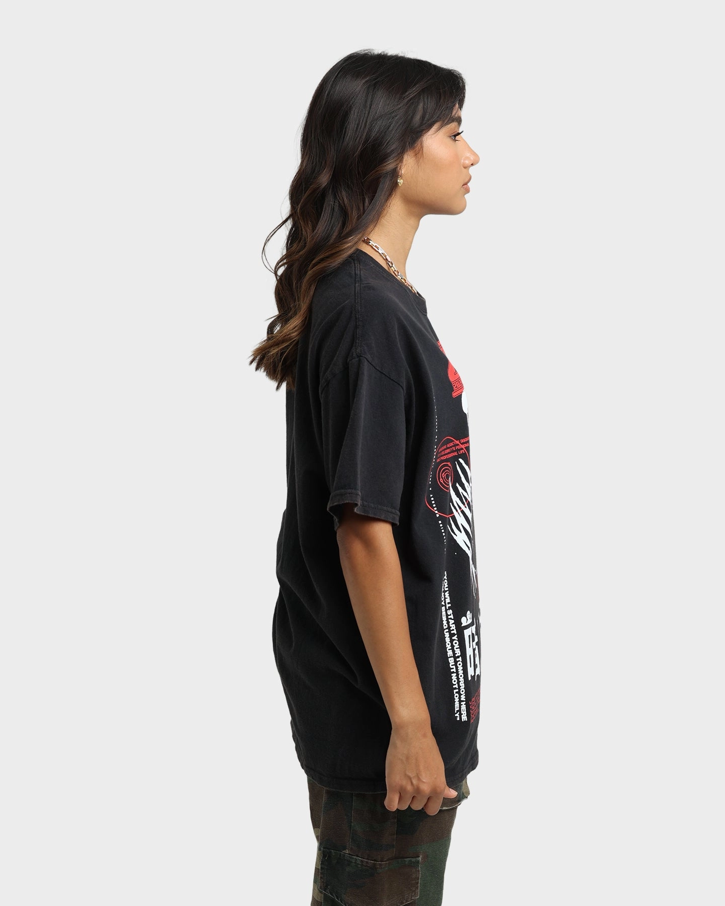 Basic Top Goat Crew Korea T-Shirt Black Wash