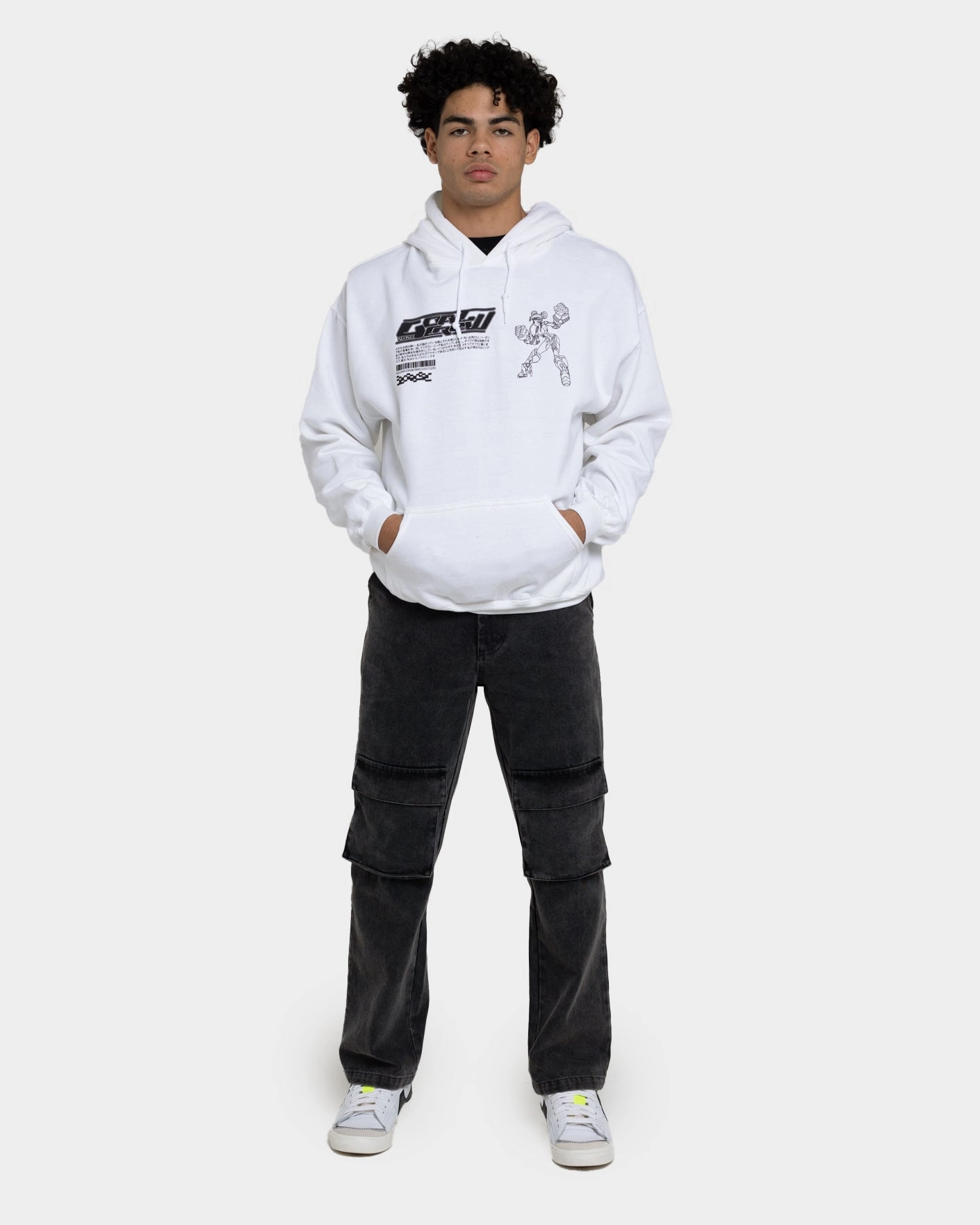 Goat Crew Kyoto Hoodie White Office Comfort Silk