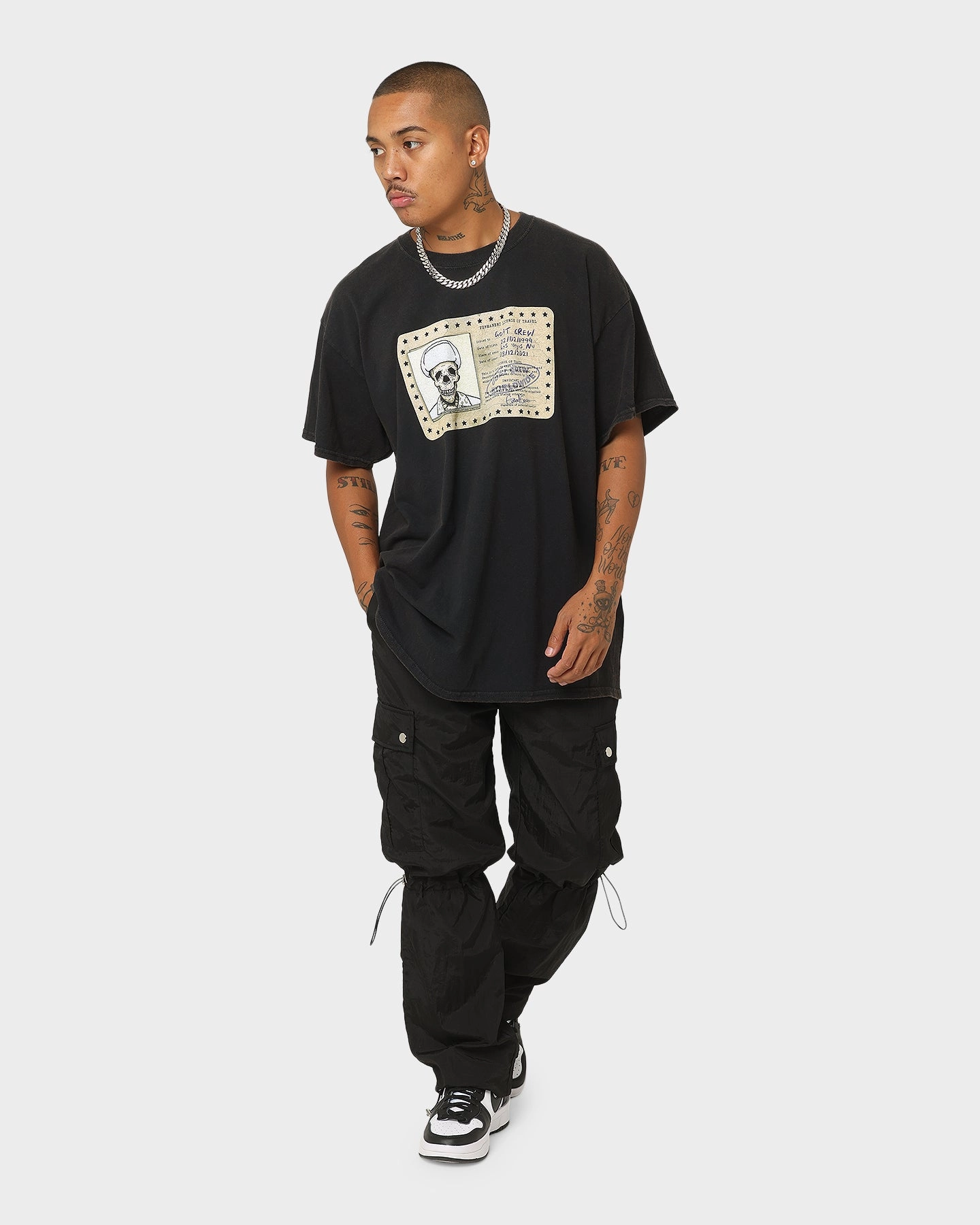 Anti Bacterial Treatment Goat Crew License Vintage T-Shirt Black