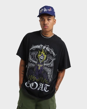 Goat Crew Los Angeles Angels Vintage T-Shirt Black Wash discount offer Comfy Comfort