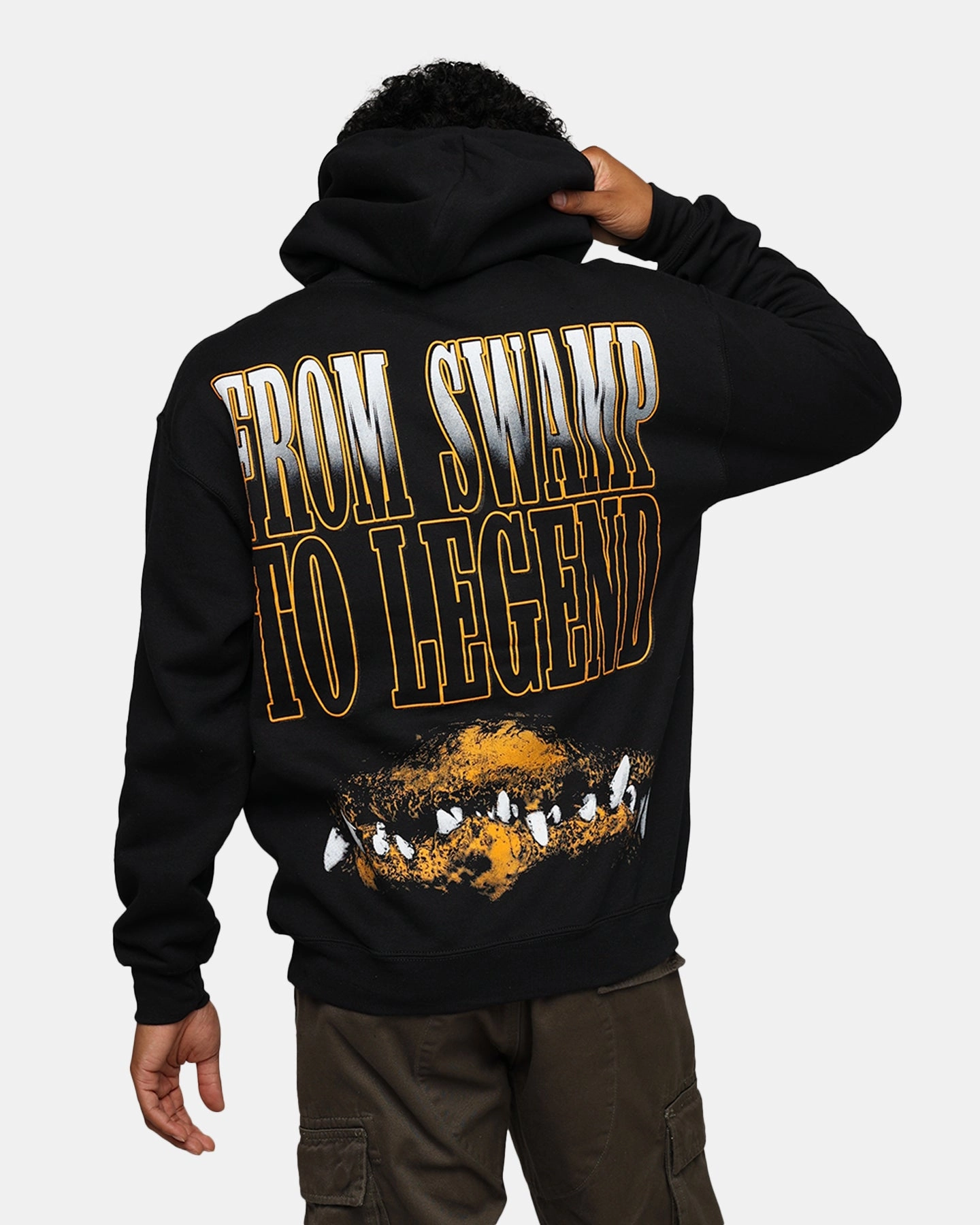 CompressionFit Outdoor Adventure Goat Crew Louisiana Vintage Hoodie Black
