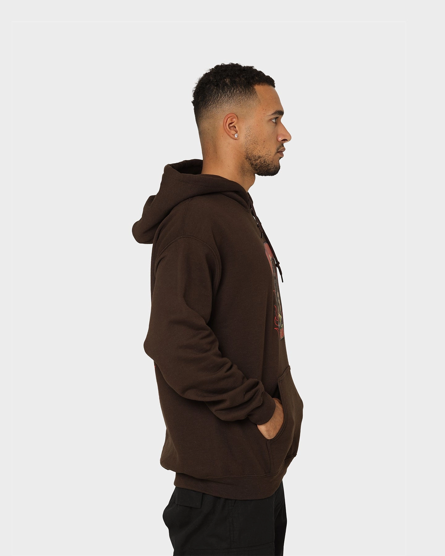 Goat Crew Man Down Hoodie Brown Space - exploration - supportive Tagless label