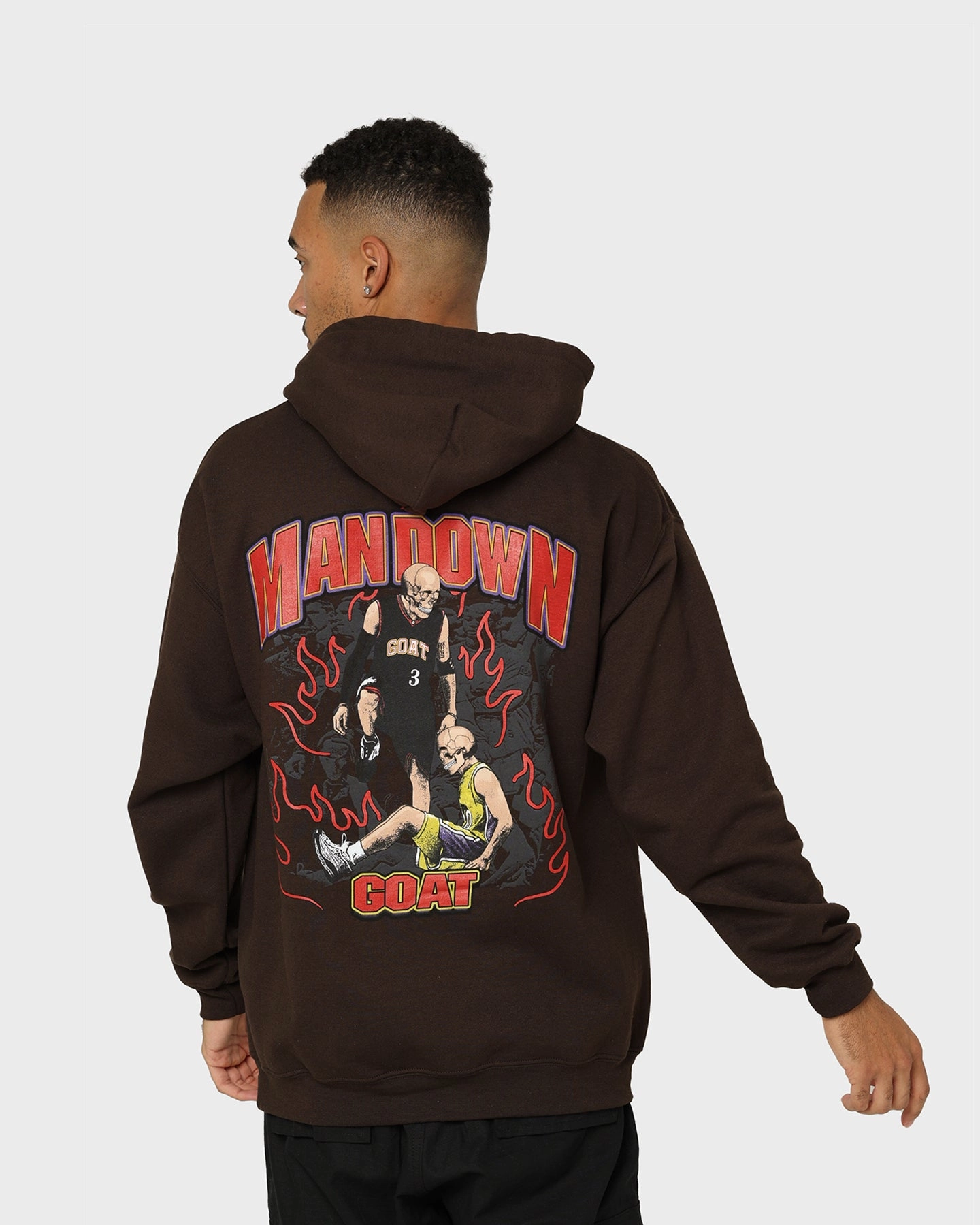 complex appearance competitive price Goat Crew Man Down Hoodie Brown