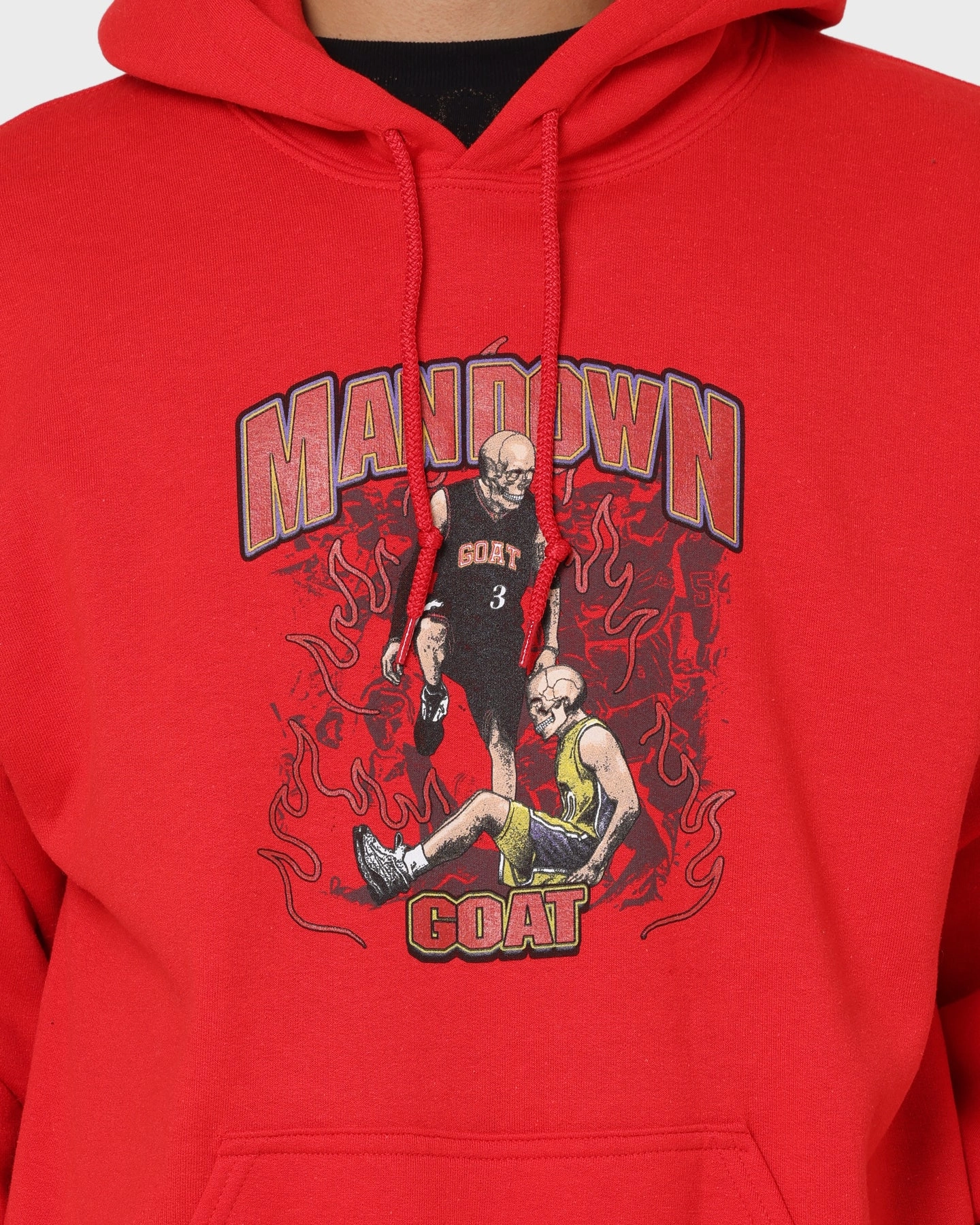 Goat Crew Man Down Hoodie Red psychological warfare