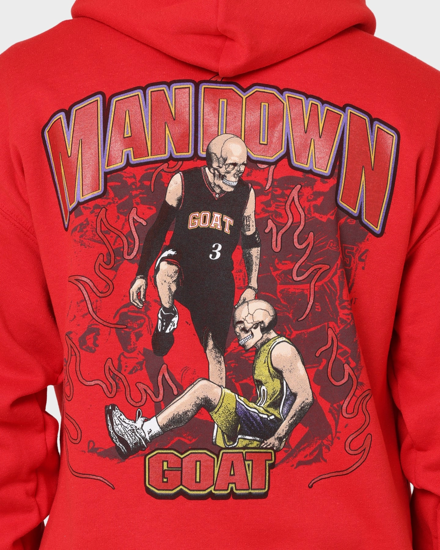 Goat Crew Man Down Hoodie Red difficult to repair Daily Comfort