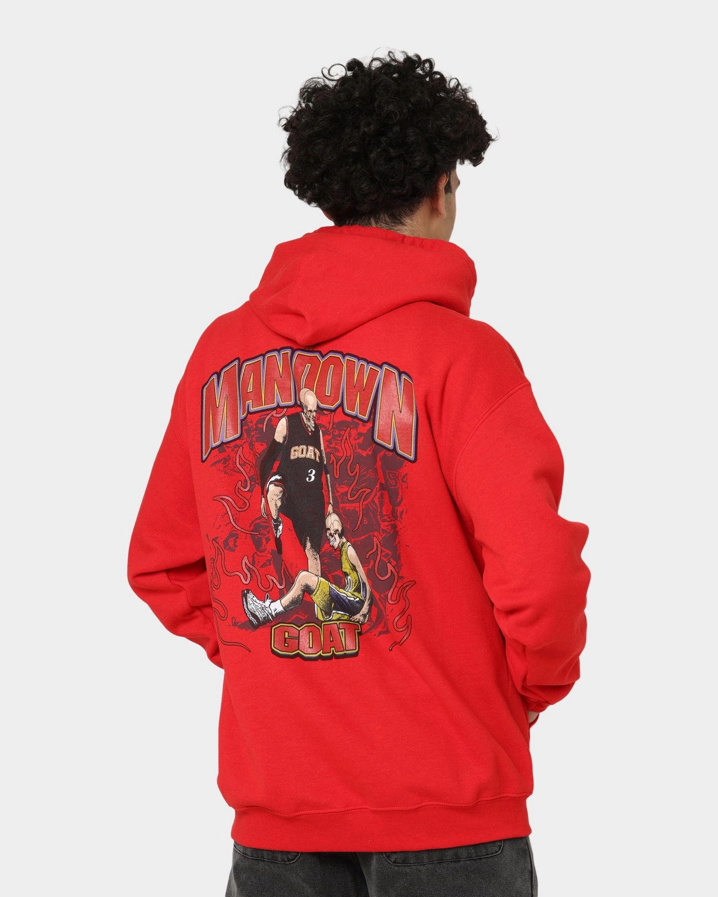 Goat Crew Man Down Hoodie Red square shape Urban Coolness