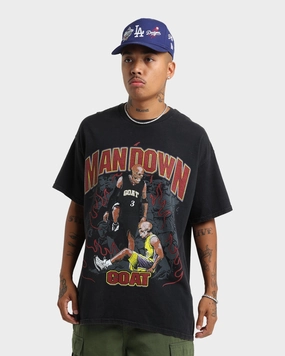 Essential Layer Goat Crew Man Down Vintage T-Shirt Black Wash