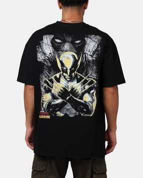 Goat Crew Marvel Deadpool and Wolverine Heavyweight T-Shirt Black Fashion Ready