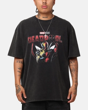 Perfect for Layering Goat Crew Marvel Deadpool Poster Heavy T-Shirt Vintage Black